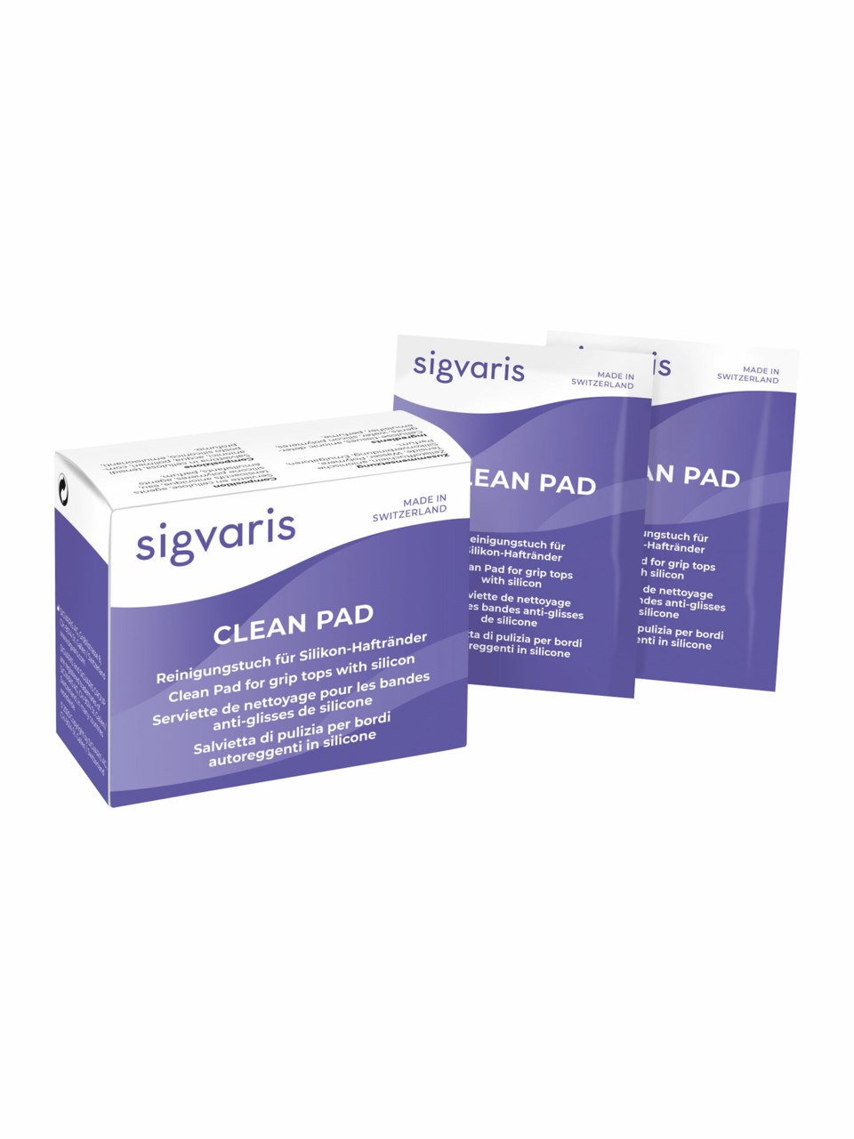 Sigvaris CleanPads, 10Stk; Für bessere Haftung und Haltbarkeit von Kompressionsstrümpfen mit Hafträndern