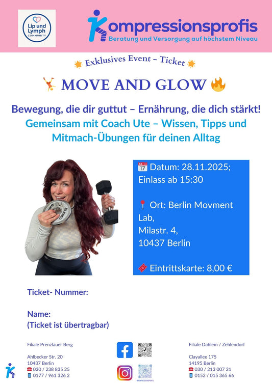 Event Ticket: Move and Glow – Sport & Ernährung bei Lipödem und Lymphödem