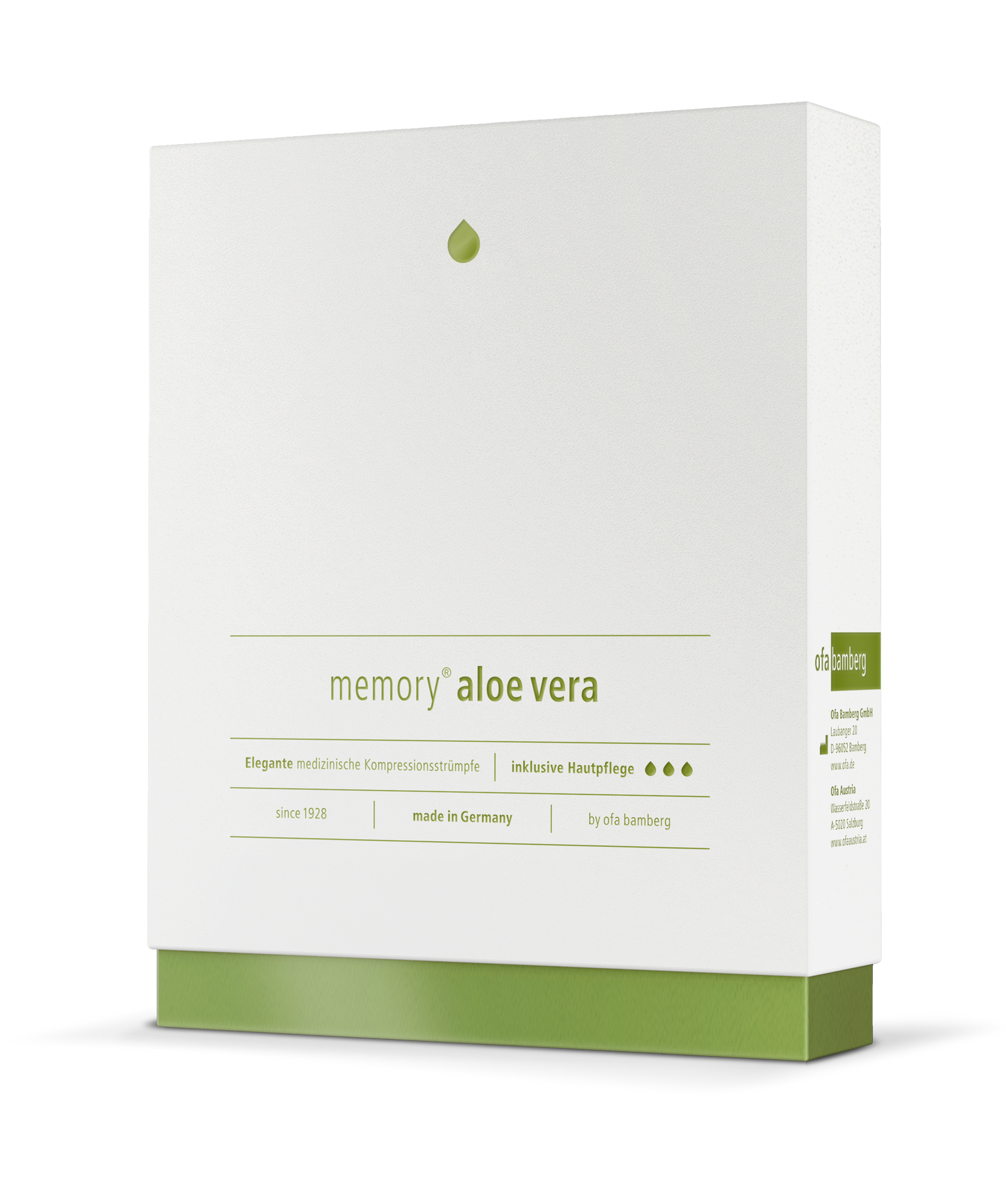 Memory Aloe Vera Halterlose KKL2, Standardfarben, offene Spitze, die elegante Kompression